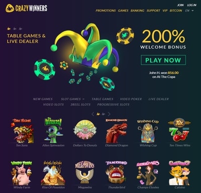 Crazywinners Casino Review